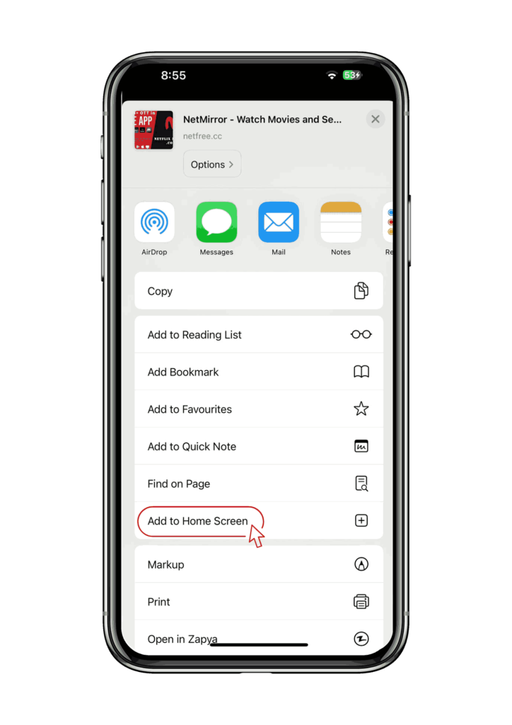 iOSMirror – Download iosmirror cc apk App for iPhone & iPad 5 Add to Home Screen