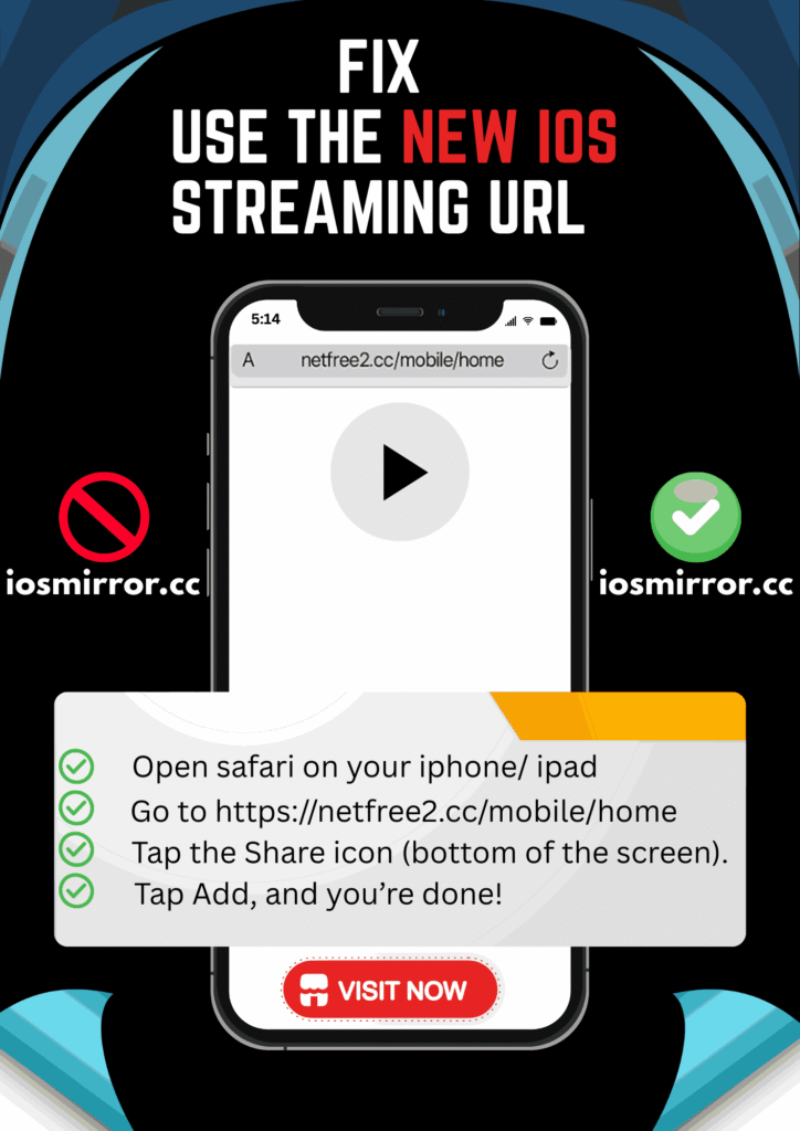 NetMirror.cc Not Working on iOS? Here’s How to Fix It (New Link Inside) 3 fix use the new ios streaming url